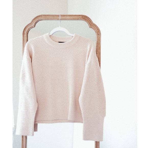 Topshop Sweaters - TOPSHOP Blush Pink Knit Crewneck Pullover Sweater